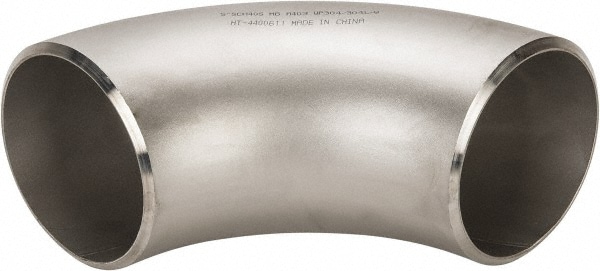 Merit Brass 04401-80 Pipe 90 ° Long Radius Elbow: 5" Fitting, 304L Stainless Steel Image