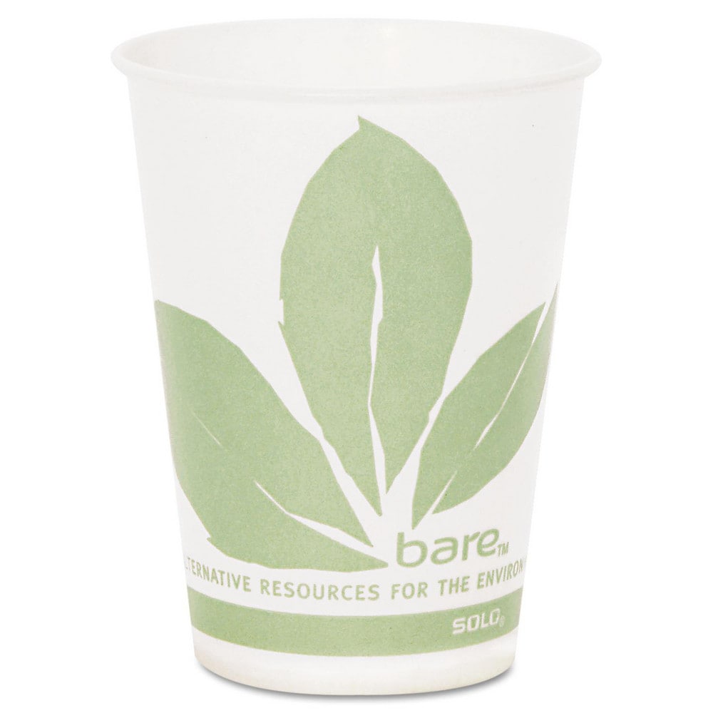 Paper & Plastic Cups, Plates, Bowls & Utensils; Cup Type: Cold Cup ; Material: Wax-Coated Paper ; Color: Green; White ; Capacity: 9 oz ; For Beverage Type: Cold ; Microwave-safe: No
