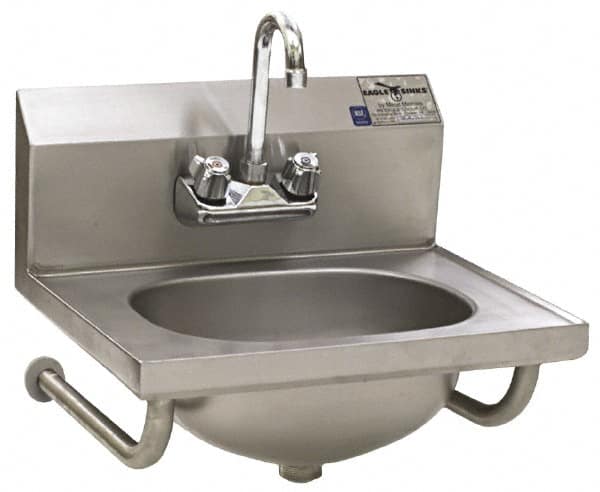 Eagle MHC HSA-10-FTWS Hand Sink: Tubular Wall Mount, Stainless Steel 