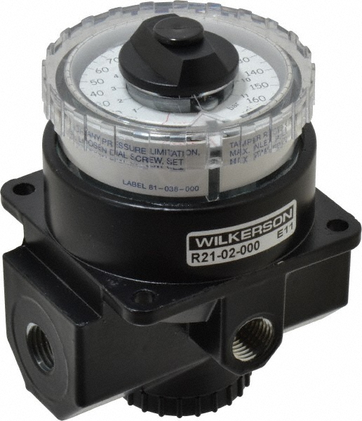 Compressed Air Regulator: 1/4" NPT, 300 Max psi, Dial Air - 117 CFM