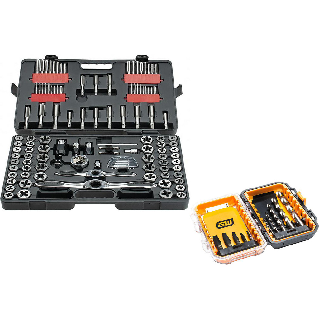 UNC/UNF Tap & Die Set (UNC/UNF 1/4 - 1). Highest Quality. Free UK