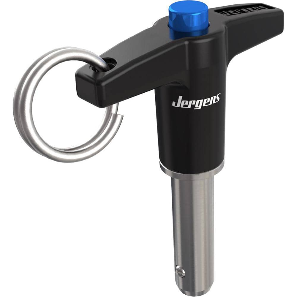 Jergens - Ball Grip Quick-Release Pin: T-Handle, 16 mm Pin Dia, 30 mm ...