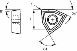 Indexable Drill Insert: WOEXW2901 K10, Solid Carbide