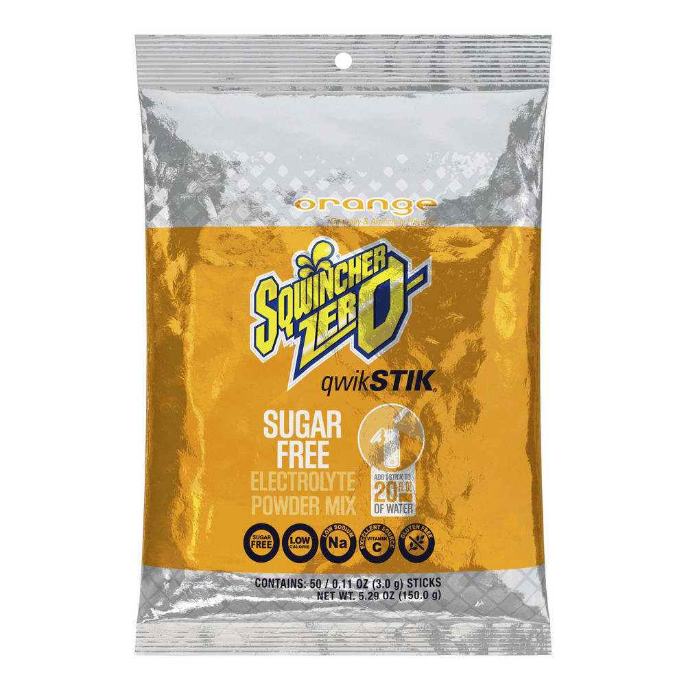 Sqwincher - Qwik Stik Sports Drink: 0.11 oz Packet, Orange, Powder