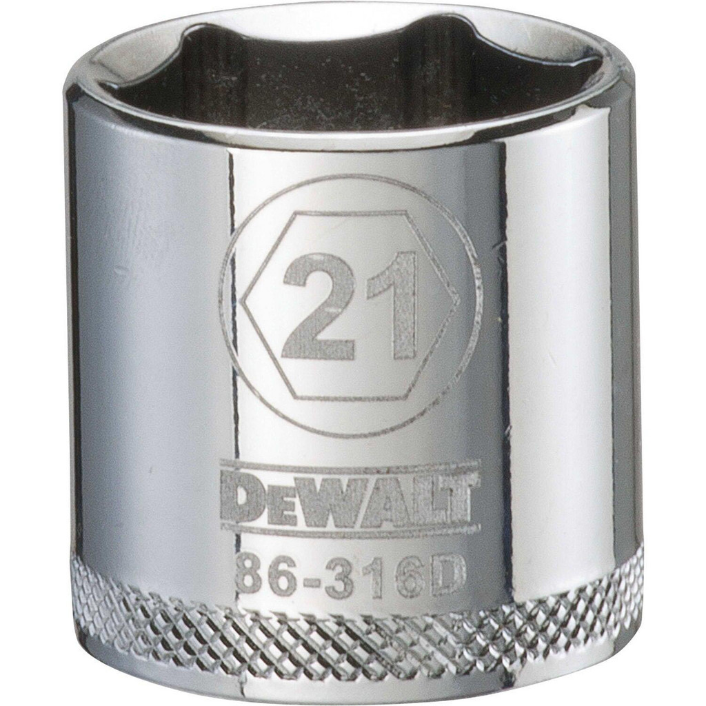 DeWALT Standard Hand Socket: 3/8" Drive, 21.00 mm Socket, 6-Point - Chrome Finish | 4-Pack | Part #DWMT86316OSP