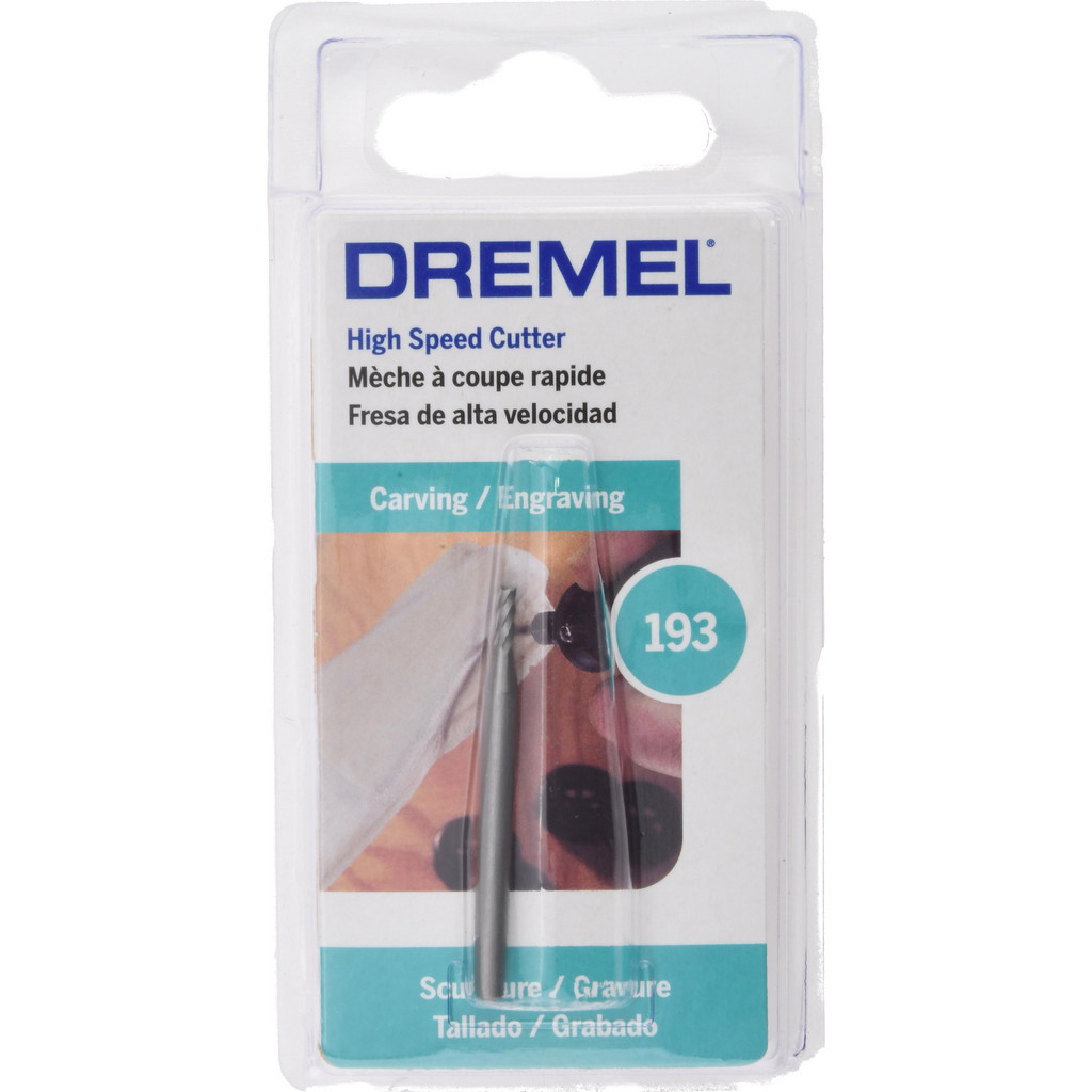 Dremel Abrasive Bur: 5/64" Cut Dia, Cylinder w/ Flat End, Single Cut - 1/8" Shank Dia | Part #193