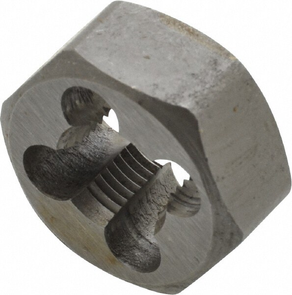 Hex Rethreading Die: 3/8-28 Thread, Right Hand, Carbon Steel