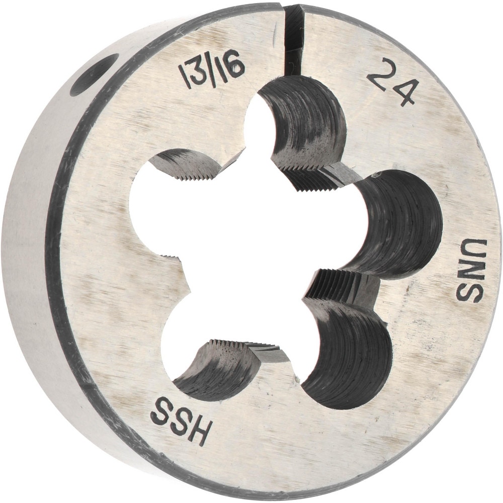 Round Die: 13/16-24, 2" OD, High Speed Steel