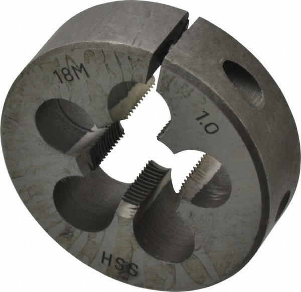 Round Die: M18x1, 2" OD, High Speed Steel