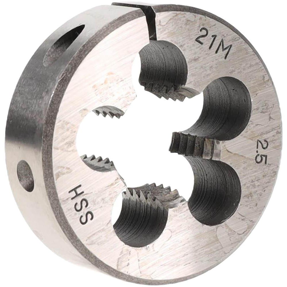 Round Die: M21x2.5, 2" OD, High Speed Steel
