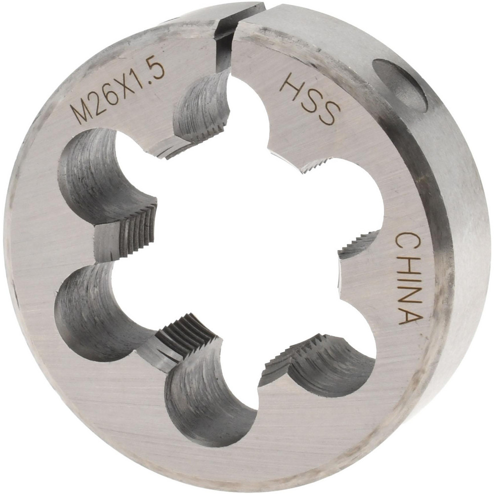 Round Die: M26x1.5, 2" OD, High Speed Steel