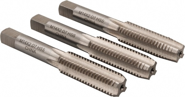 Value Collection JY9036401 Tap Set: Metric Coarse, 4 Flute, High Speed Steel, Bright Finish Image