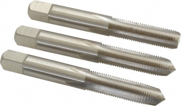 Value Collection JY9036591 M9x1.00 Metric Fine, 4 Flute, Bottoming, Plug & Taper, Bright Finish, High Speed Steel Tap Set Image