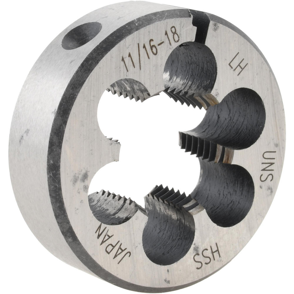Round Die: 11/16-18, High Speed Steel
