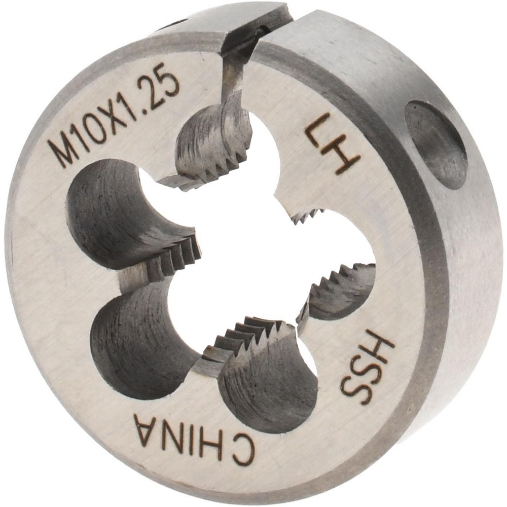 Round Die: M10x1.25, 1" OD, High Speed Steel