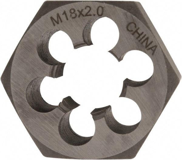 Value Collection 364-0184 Hex Rethreading Die: M18 x 2.00 Thread, Right Hand, Carbon Steel Image