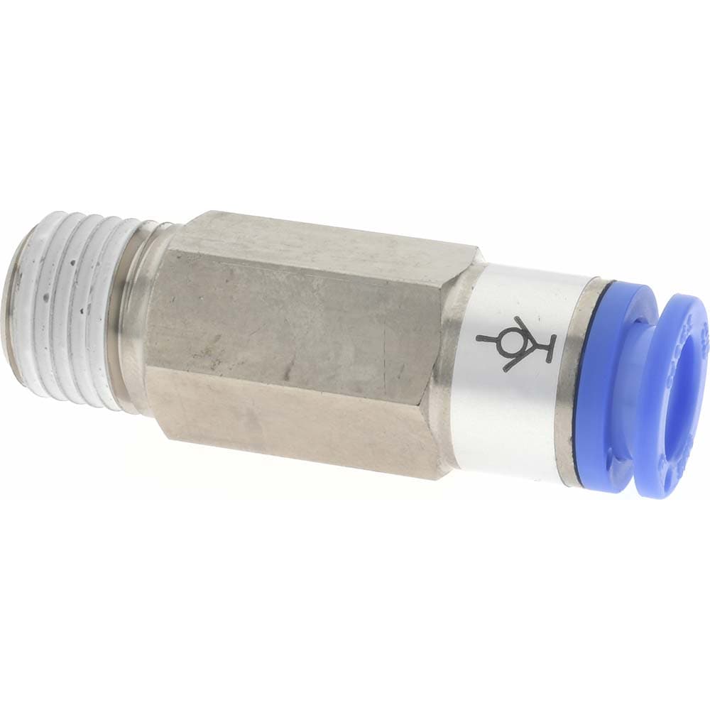 Push-to-Connect Tube Fitting: Connector, 1/4" Thread
