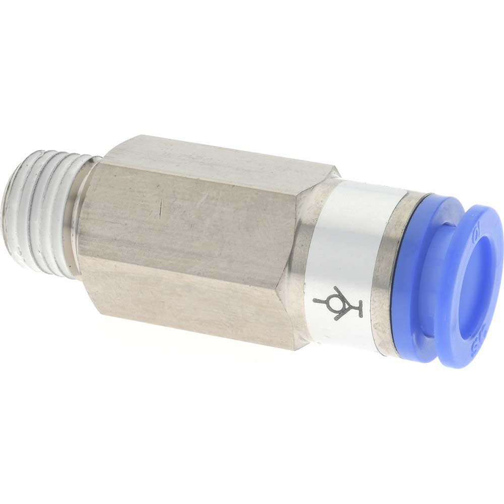 Push-to-Connect Tube Fitting: Connector, 1/4" Thread