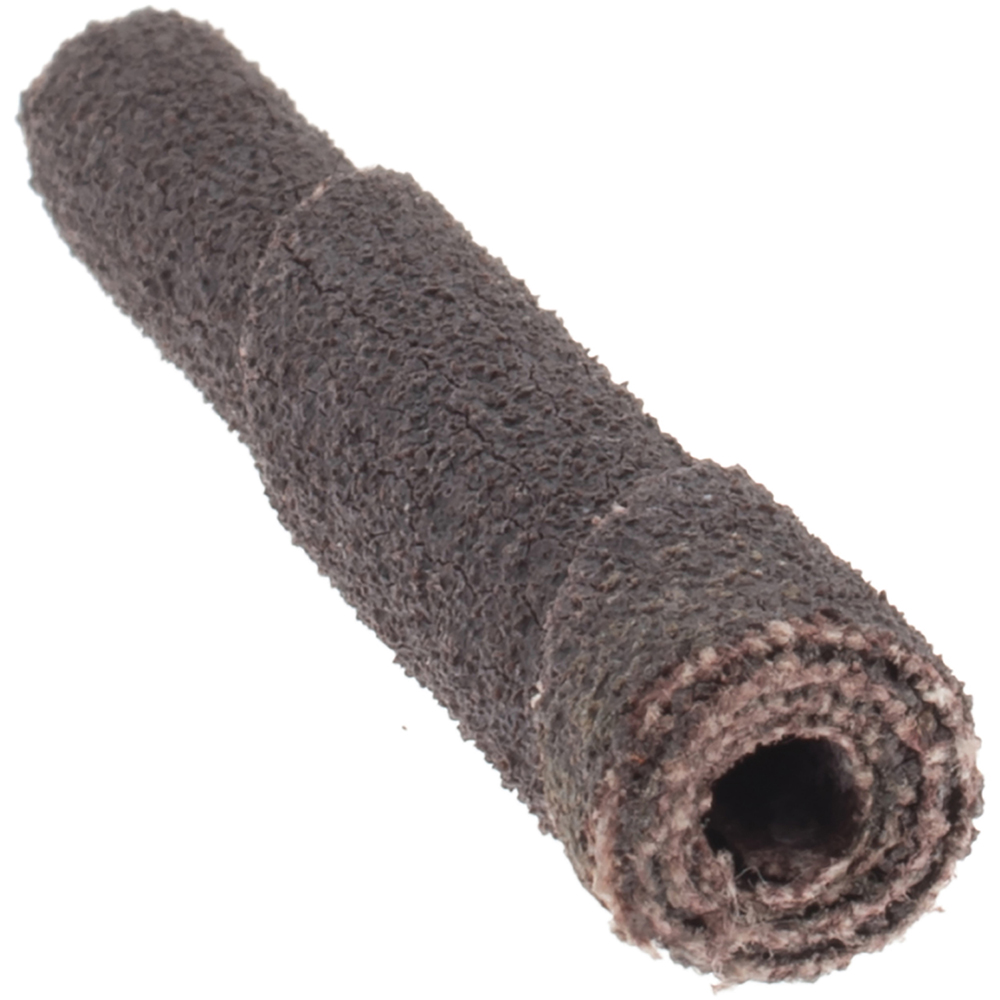Merit Abrasives 1/4" Max Roll Diam x 2" OAL, 80 Grit Aluminum Oxide