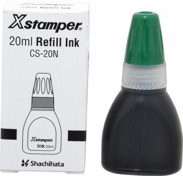 Value Collection Rubber Stamp Accessories; Type Refill Ink; Color Green; Container Size 20
