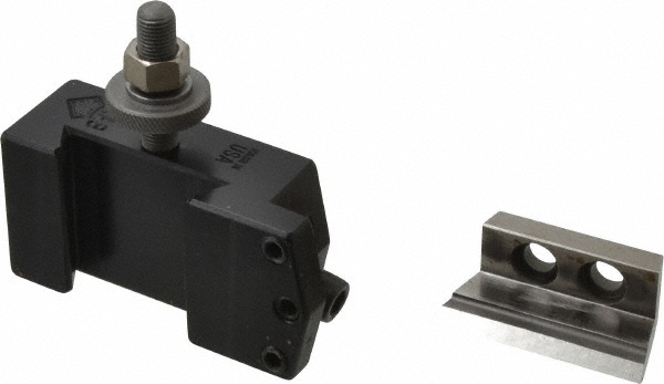 Lathe Tool Post Holder: Series BXA, #8, Threading Tool - 10 to 15" Lathe Swing, 1-3/4" OAH