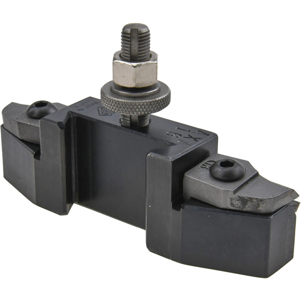 Lathe Tool Post Holder: Series AXA, #16, Turning & Facing Holder, for Carbide Triangular Inserts - 12" & Under Lathe Swing, 1-3/8" OAH