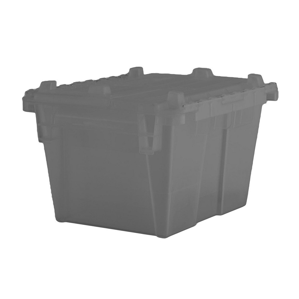 Polyethylene Attached-Lid Storage Tote: 70 lb Capacity