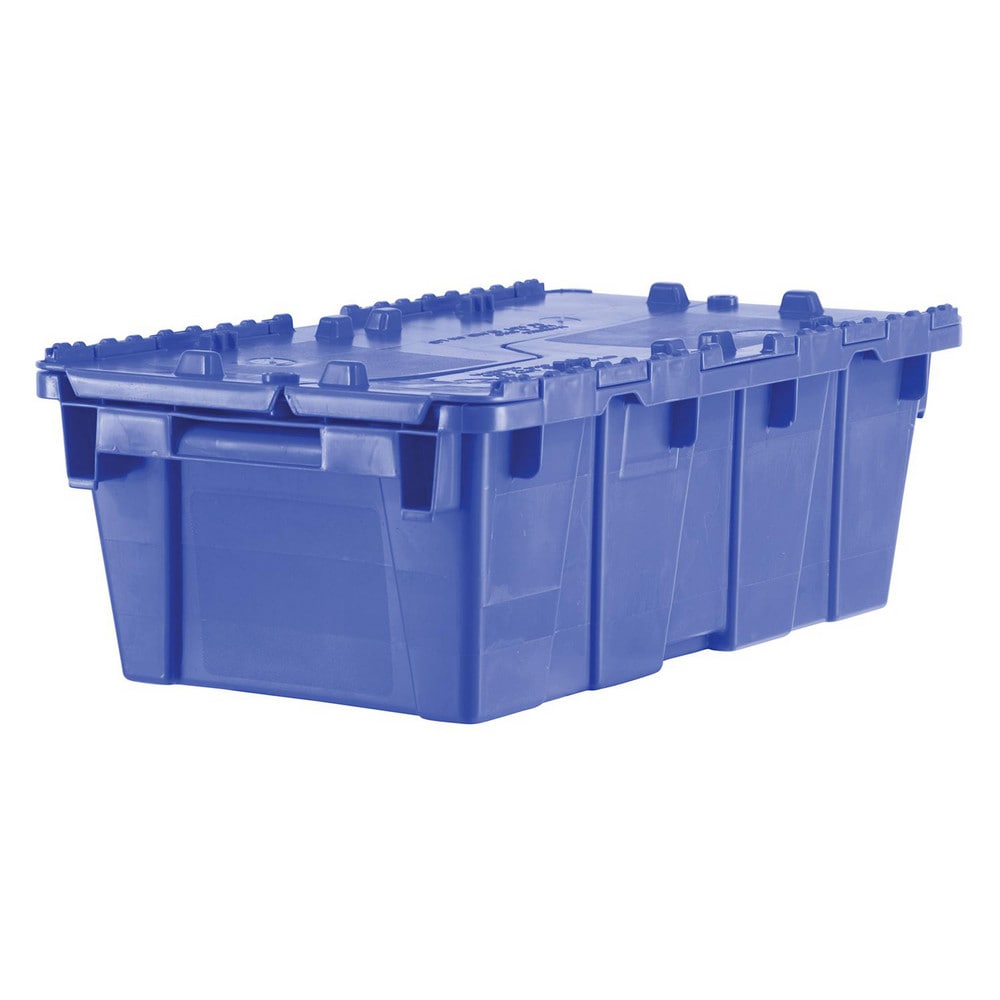 Polyethylene Attached-Lid Storage Tote: 70 lb Capacity