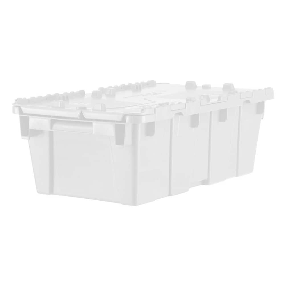 Polypropylene Attached-Lid Storage Tote: 70 lb Capacity