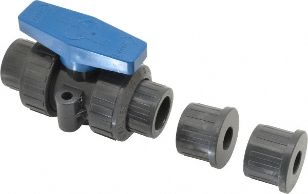 Plast-O-Matic MBV050VT-PV True Union Manual Ball Valve: 1/2" Pipe, Full Port 