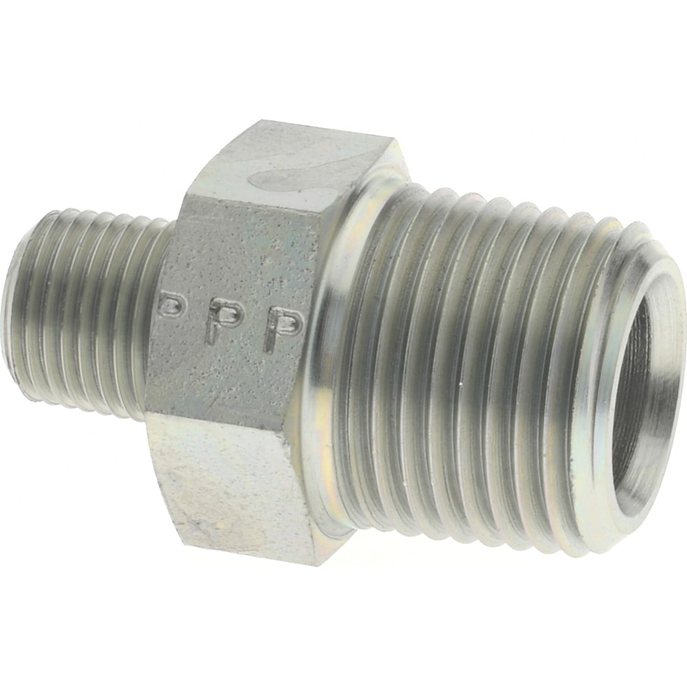 Industrial Pipe Hex Plug: 3/8 x 1/8" Male Thread, MNPTF