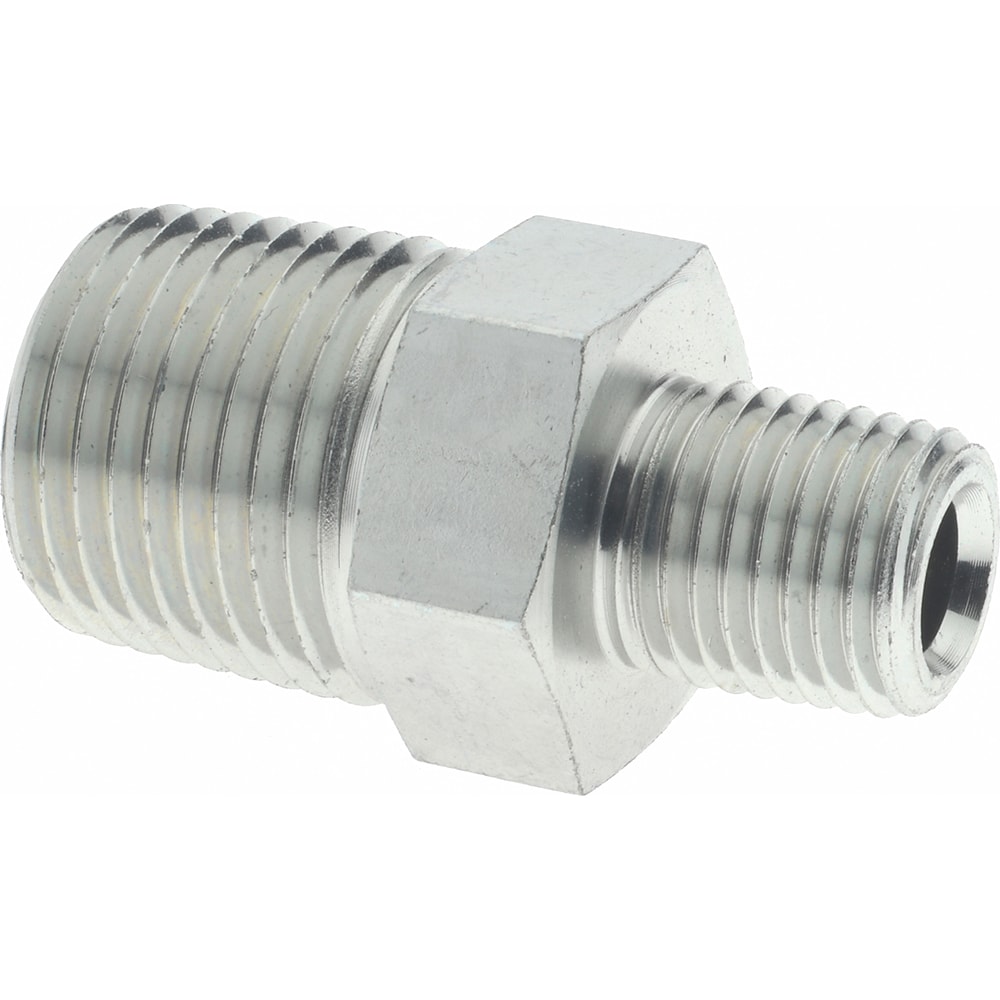 Industrial Pipe Hex Plug: 1/2 x 1/4" Male Thread, MNPTF