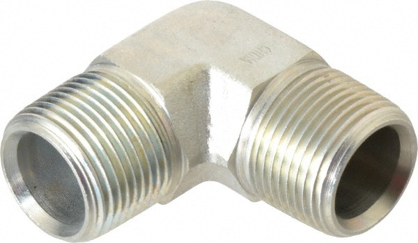 Industrial Pipe 90 ° Male Elbow: 3/4" Male Thread, MNPTF