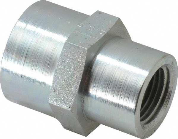 Industrial Pipe Coupling: 3/4 x 1/2" Female Thread, FNPTF