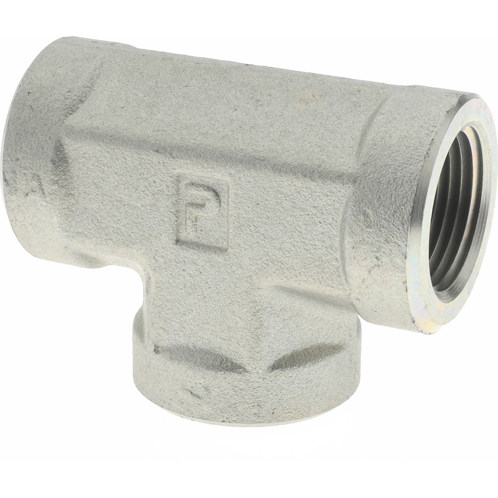 Parker 3/4 MMO-S Industrial Pipe Female Tee: 3/4" Female Thread, FNPTF Image