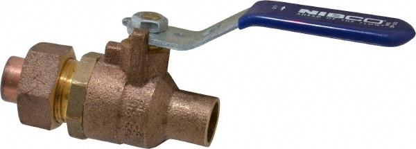 Single Union Ends Manual Ball Valve: 1/2" Pipe, Full Port