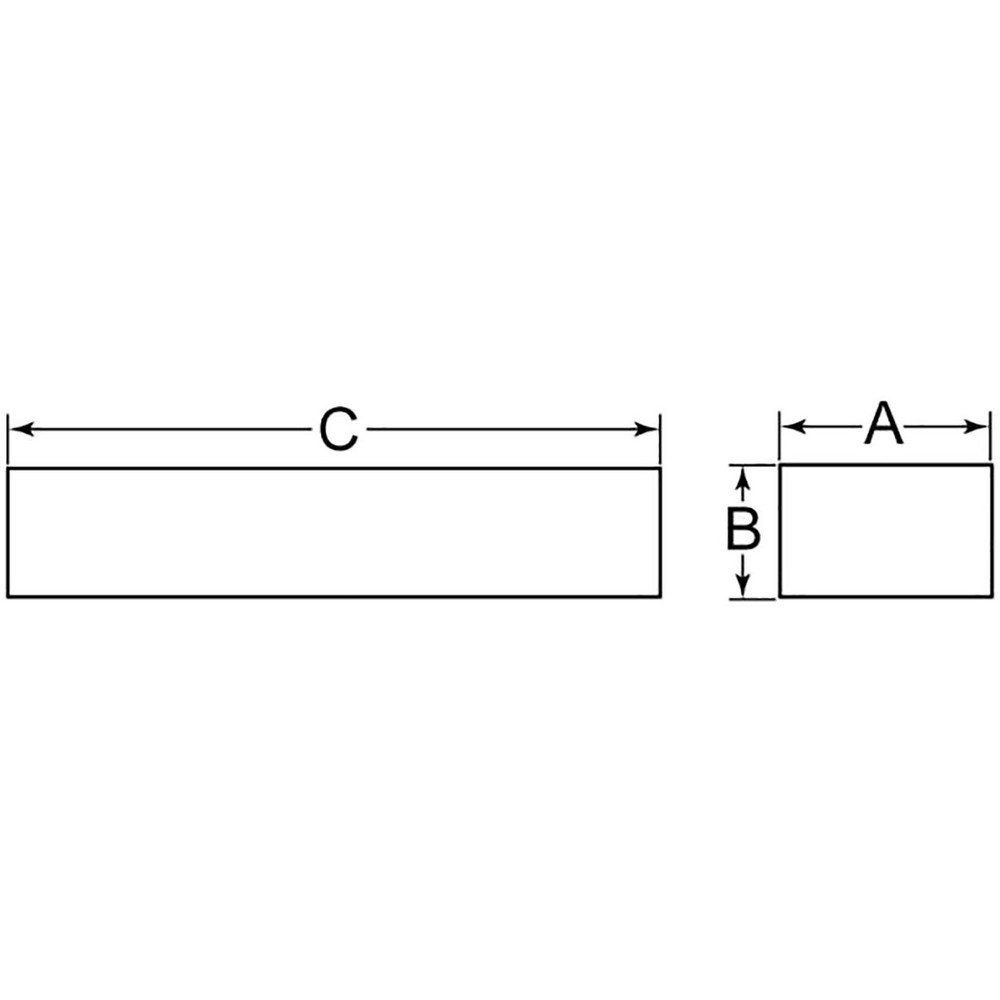 Metric Rectangular Key Stock Mak-A-Key - Key Stock: Key Stock Type: Oversized; Material: Carbon ...