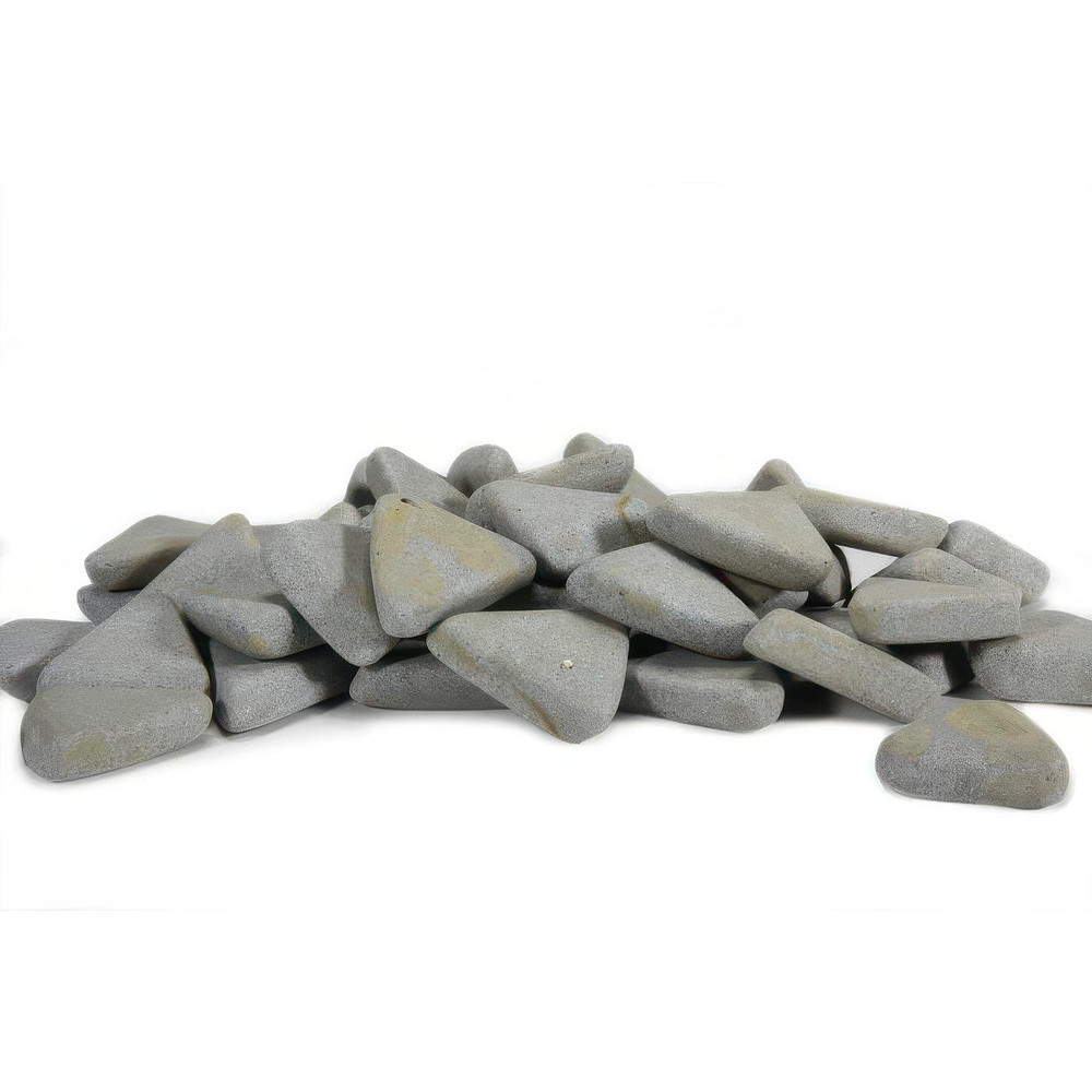 Triangle Tumbling Media: Ceramic Carrier, Aluminum Oxide Abrasive, 5/16" Long, 7/8" High