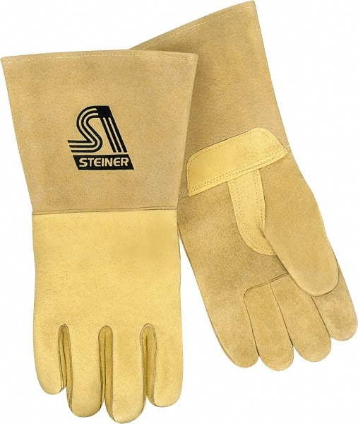 Welding Gloves: Size Large, Pigskin Leather, MIG Welding Application