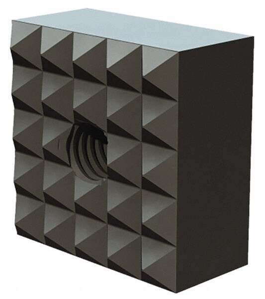 1/2" Square, 10-32 Thread, 1/2" High, Extra Fine Tooth Grade, Diamond Serration, High Speed Steel, Square Positioning Gripper