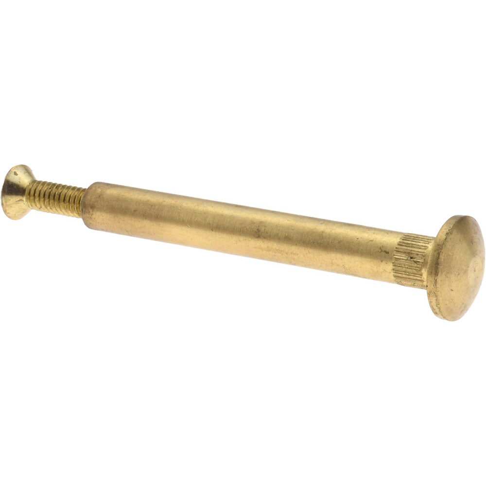 #8-32 Thread Screw & Barrel, Flat Head, Phillips Drive, Brass Tamper Resistant Security Sex Bolt & Binding Post