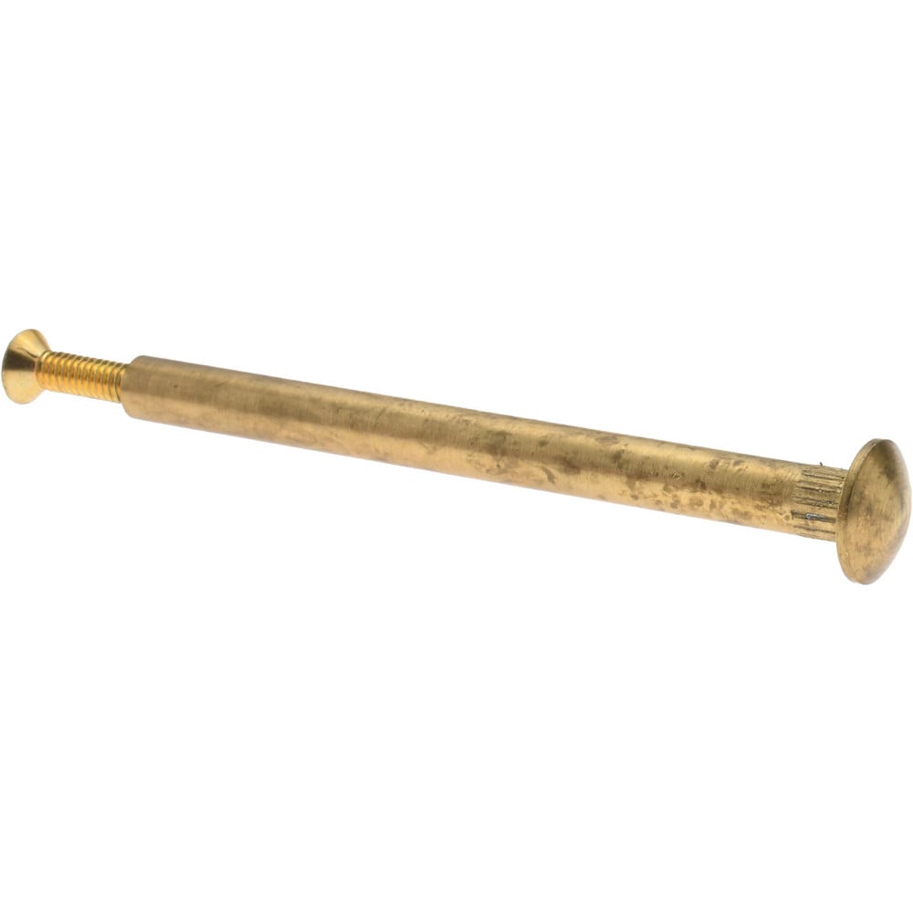 #8-32 Thread Screw & Barrel, Flat Head, Phillips Drive, Brass Tamper Resistant Security Sex Bolt & Binding Post