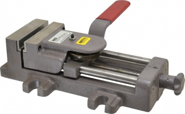 4" Jaw Opening Capacity x 1-3/8" Throat Depth, Horizontal Drill Press Vise