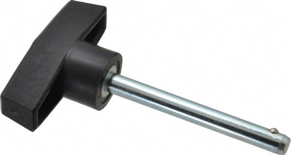 Quick-Release Pin: T-Handle, 1/4" Pin Dia, 2-1/4" Usable Length