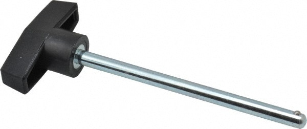 Quick-Release Pin: T-Handle, 1/4" Pin Dia, 4" Usable Length