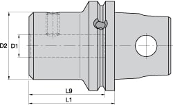 Kennametal 1516672 End Mill Holder: Modular Connection Shank, 1" Hole Image