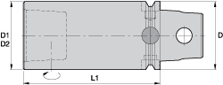 Modular Tool Holding Extension: KM63UT, 6.299" OAL, 2.48" Body Dia