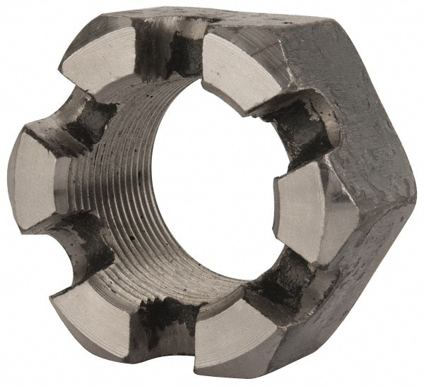 Hex Lock Nut: 1-1/2-12, Grade 2 Steel, Uncoated