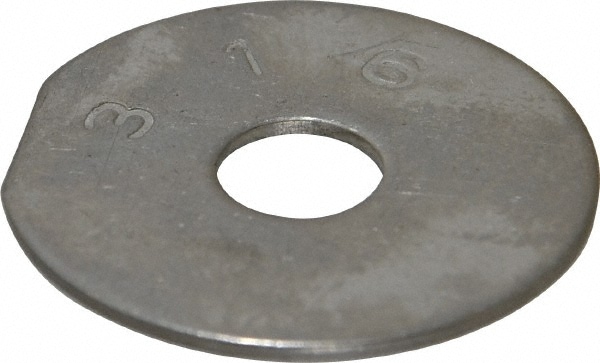 Value Collection MSC-09182007 3/8" Screw Fender Flat Washer: Grade 316 Stainless Steel, Plain Finish Image