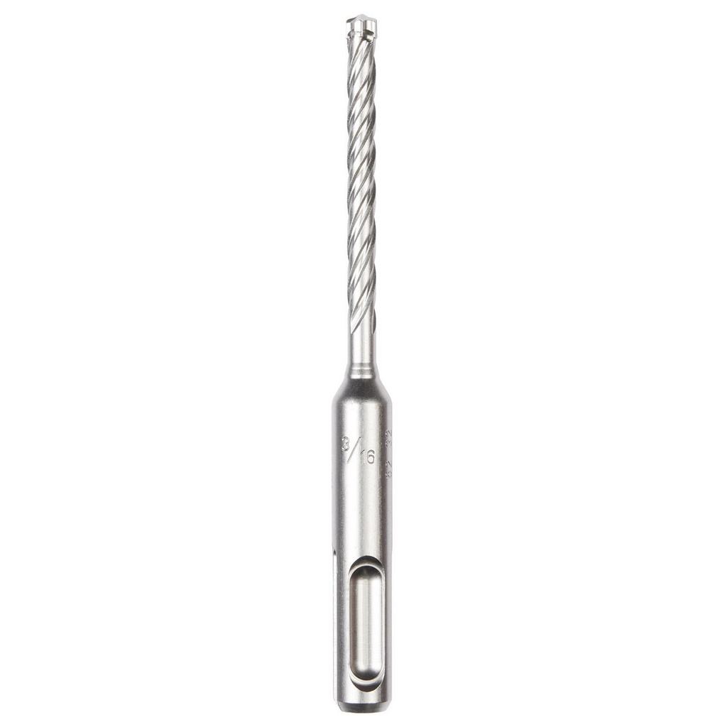 Milwaukee Tool | Milwaukee Rotary Hammer Drill Bit: 3/16" Dia, 13/32" SDS-Plus Shank, Carbide - 2" Flute Length, 4" OAL, Series SDS+ | 15-Pack | Part